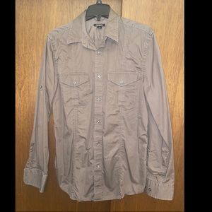 Express. Men’s button up shirt. Size medium. Army/olive green